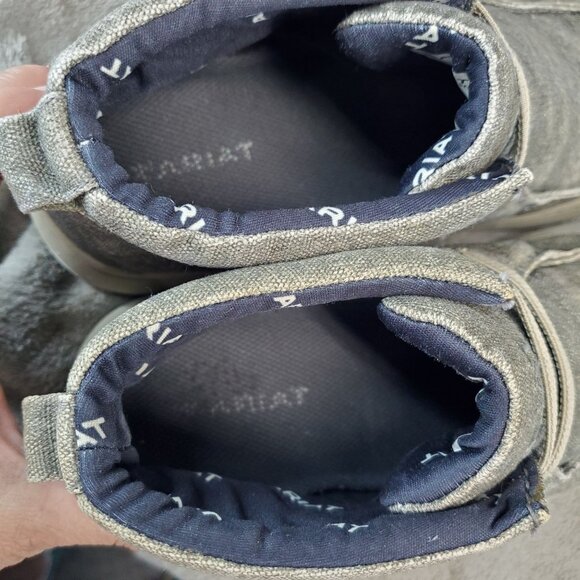 Ariat Shoes Mens Size 8 Gray Canvas Hilo Mid Casual Sneaker *Read* - Picture 12 of 14